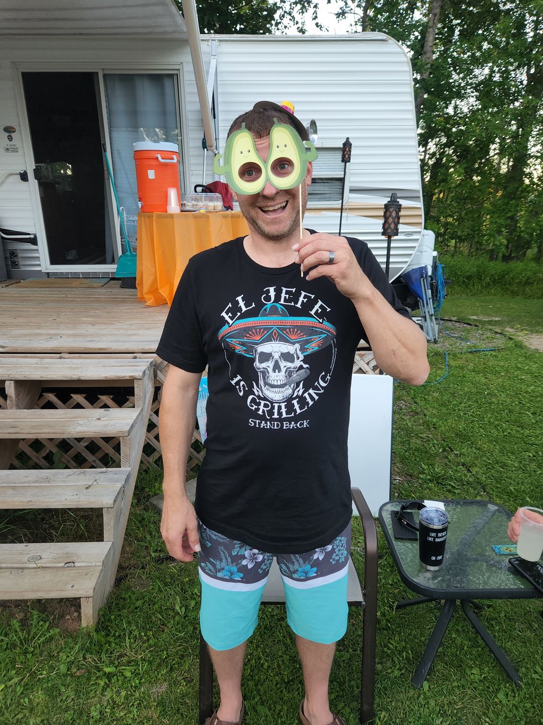 Customer photo review of Premium El Jefe Is Grilling OG Greaser Tee