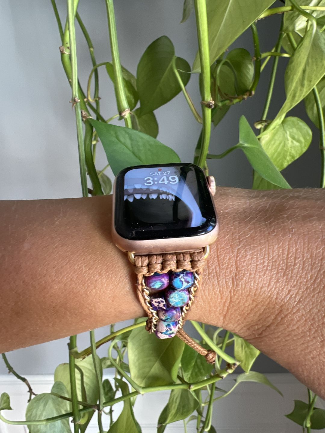 Customer photo review of Moonlight Jasper Apple Watch Strap