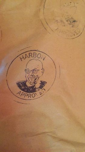 Customer photo review of Wooden Handle Face Stamp