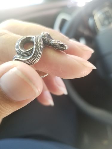 Customer photo review of Silver Snake Ring
