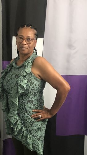 Customer photo review of Floral Lace Elegant Irregular Mini Dress