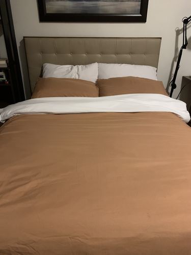 Customer photo review of TWO-TONED PILLOWCASES