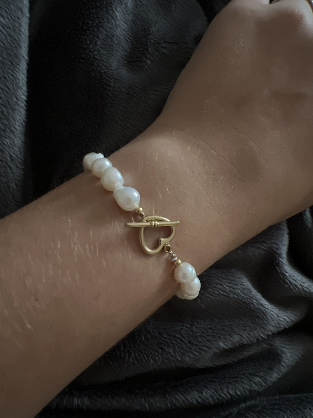 Customer photo review of Pearl Heart Armband | Süßwasserperlen