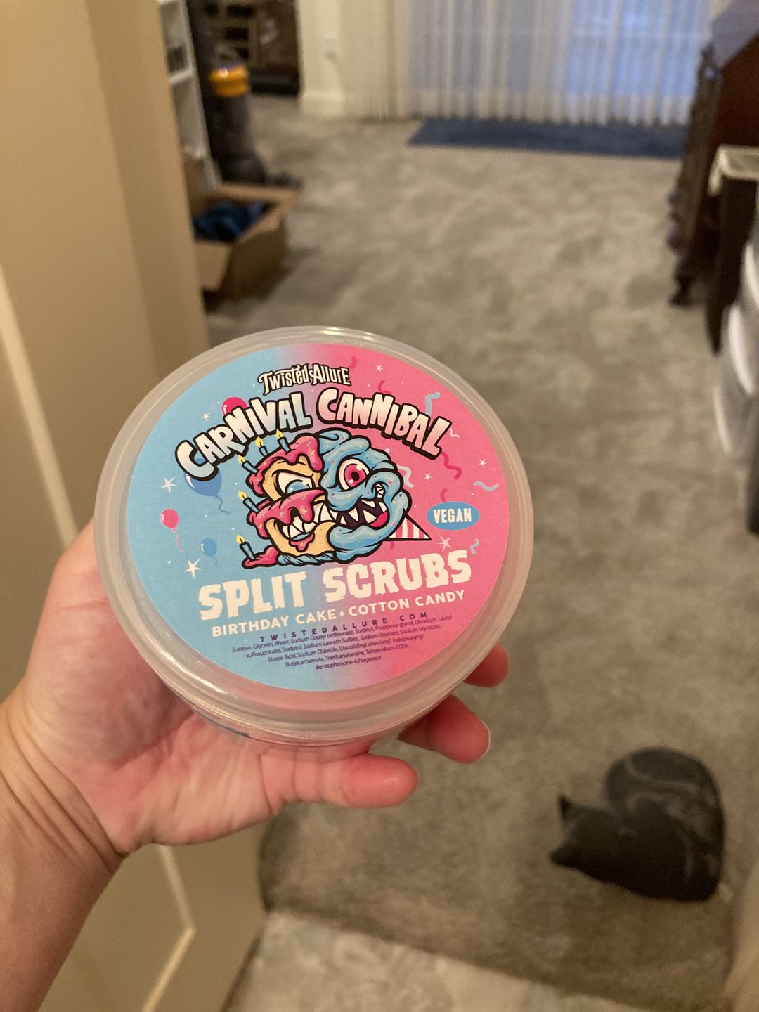 Customer photo review of Carnival Cannibal Split Scrub