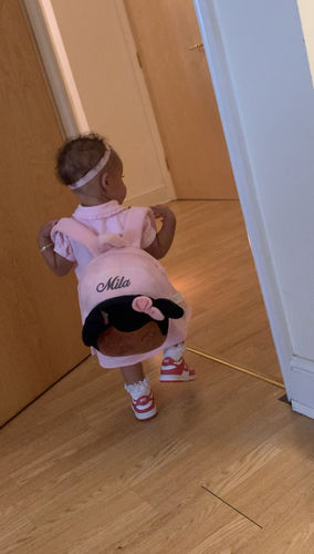 Customer photo review of Personalized Strawberry Backpack