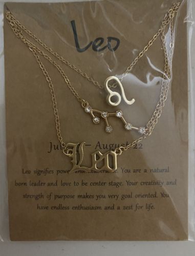 Customer photo review of Zodiac Sign Necklace Set - 3 Pieces