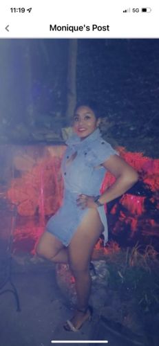 Customer photo review of Denim Unique Button Design High Split Mini Dress