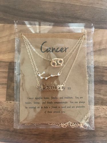 Customer photo review of Zodiac Sign Necklace Set - 3 Pieces