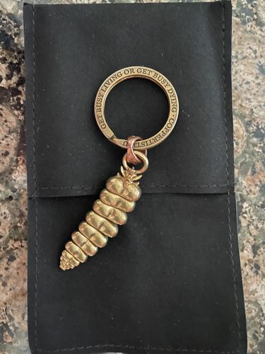 Customer photo review of Brass Rattlesnake Tail Pendant