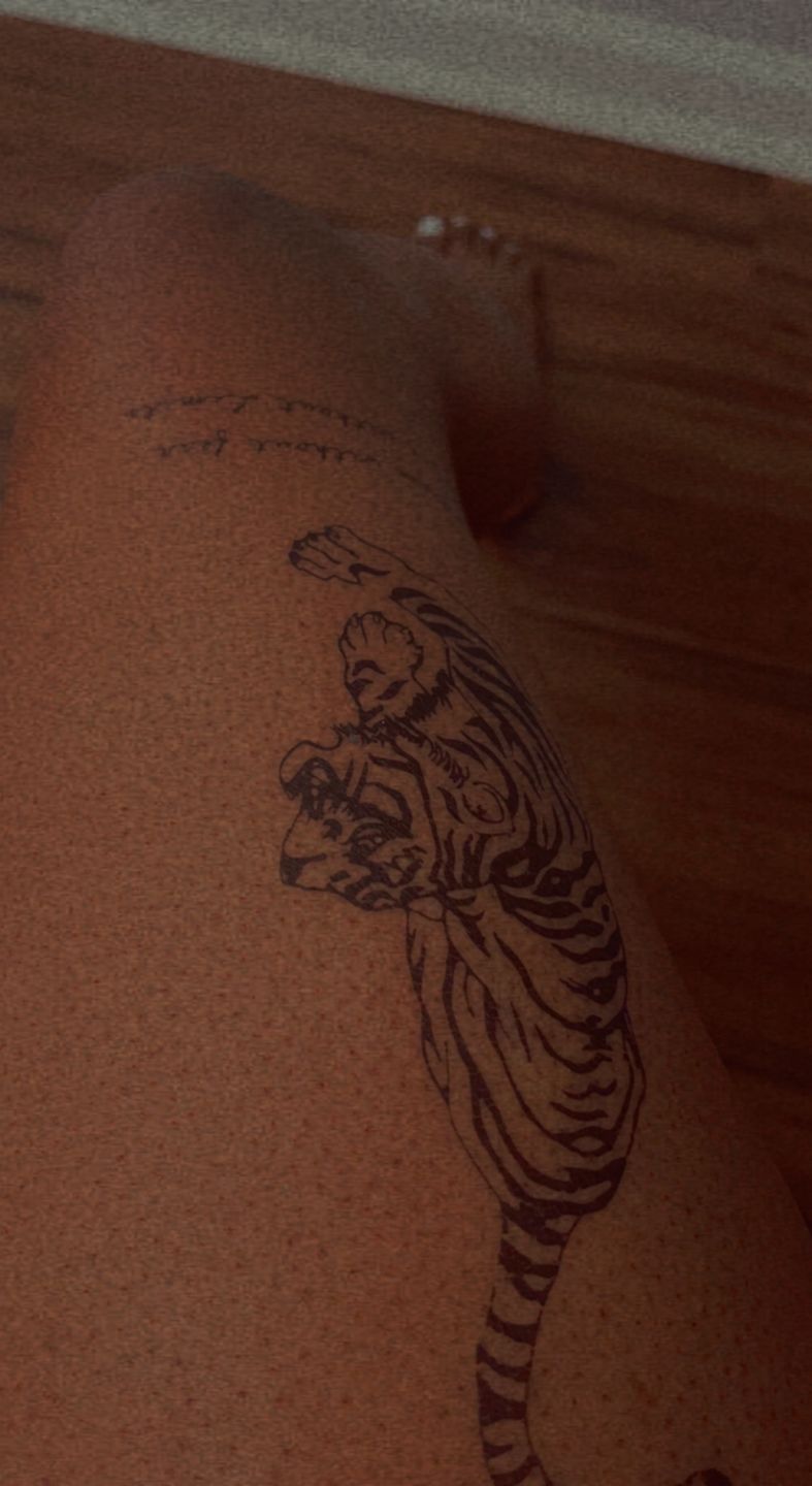 Customer photo review of NEW Prowling Tiger Tattoo