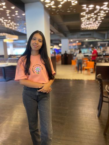 Customer photo review of Sweetest Bloom Oversized T Shirt