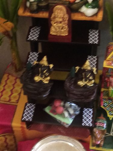 Customer photo review of Wooden 5 Step Deity Stand / Pooja Stand