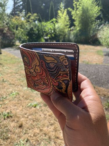 Customer photo review of Hundred Ghosts™ Irezumi Japanese Leather Wallet (Buy 1 Get 1)