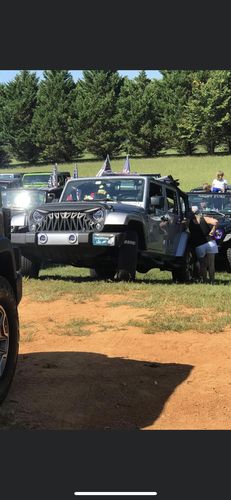 Customer photo review of Shark Grille & RGB Halo Headlights & RGB Halo Fog Lights Combo for Jeep Wrangler JK