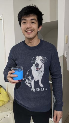 Customer photo review of Full-Body Pet Custom Sweater