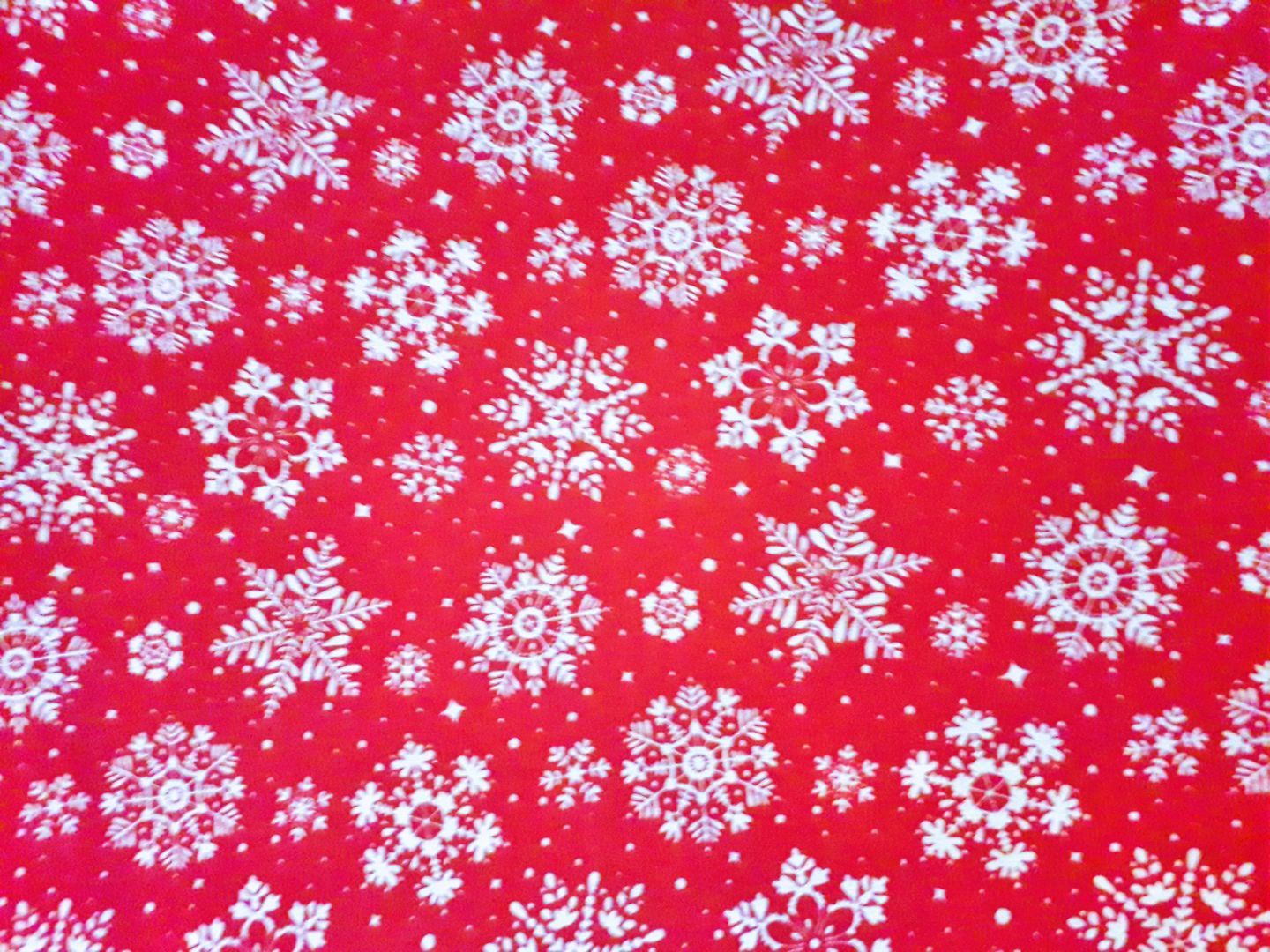 Customer photo review of All Over Snowflakes Polycotton Fabric