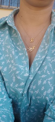 Customer photo review of Zodiac Sign Necklace Set - 3 Pieces