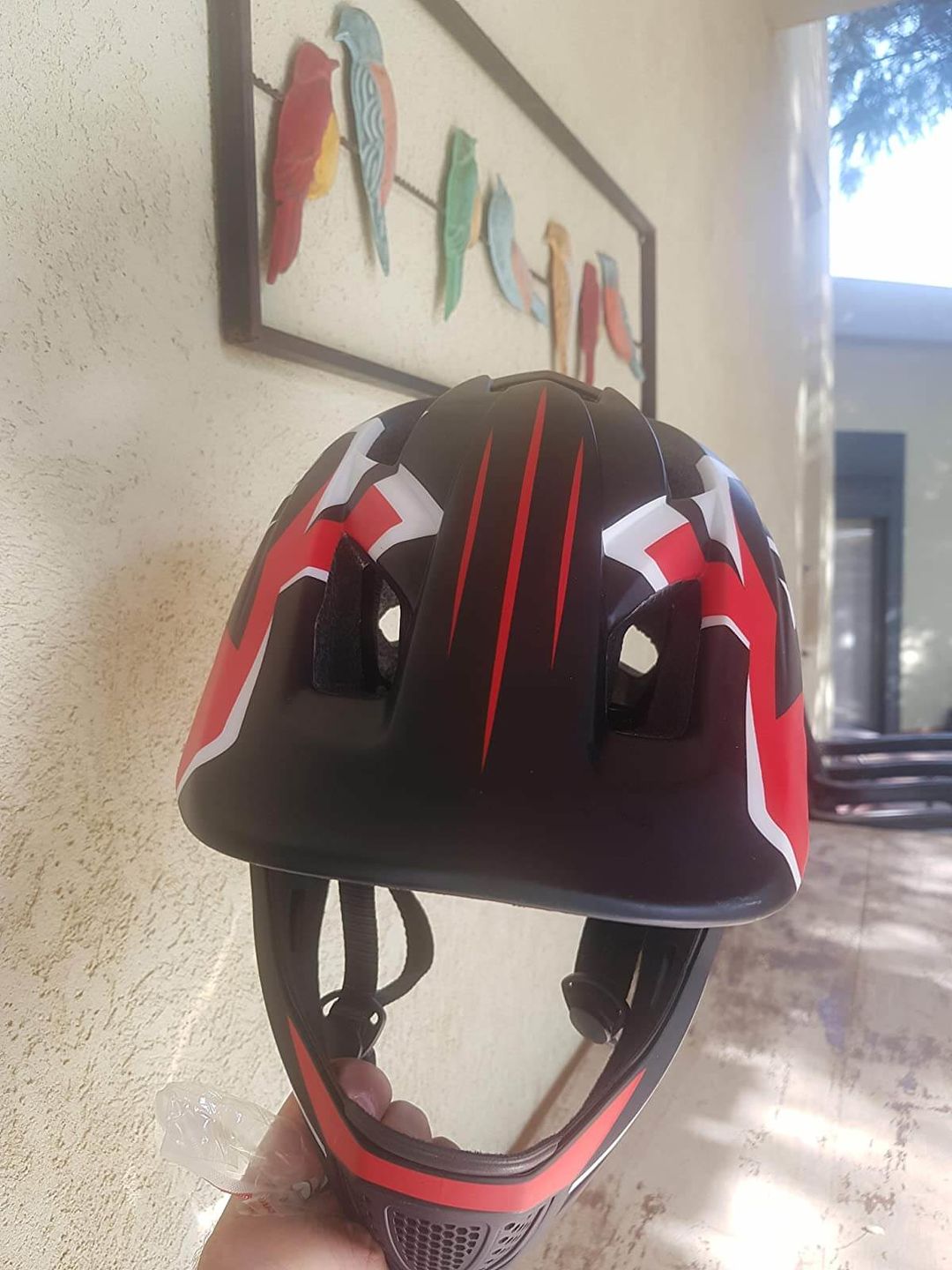Customer photo review of Youth Dirt Bike Helmet | Full Face Bicycle Helmet For Children
