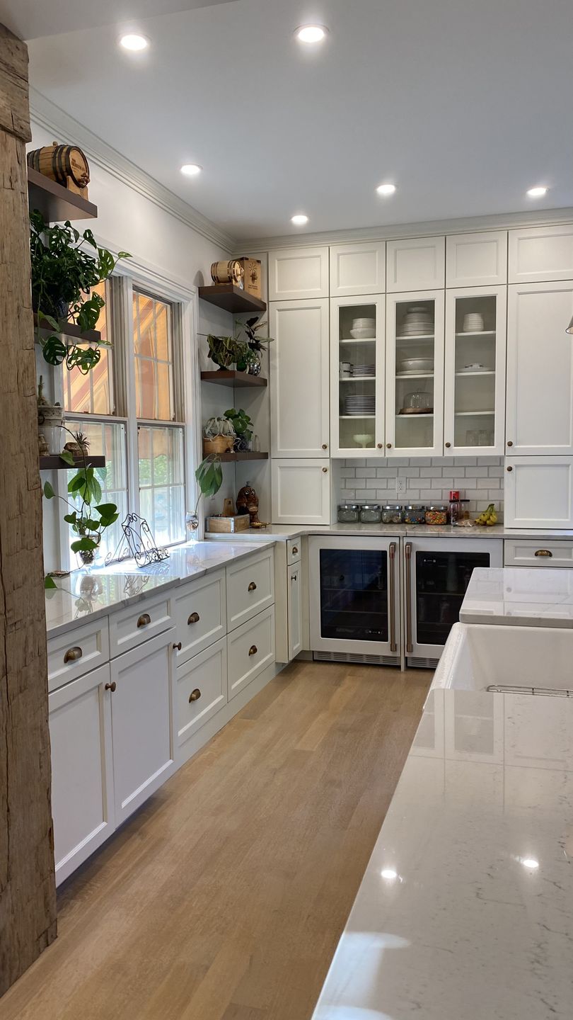 Customer photo review of Classic Satin Aged Brass Cupboard Handles