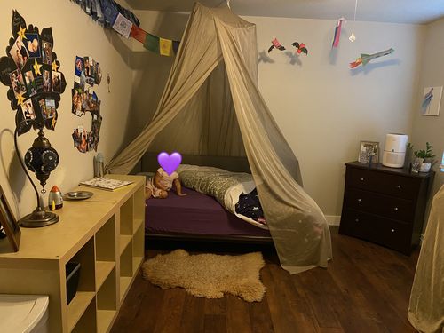 Customer photo review of FaradayLabz™ Silver EMF Protection Bed Canopy