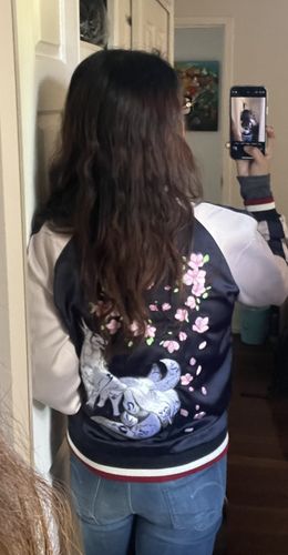 Customer photo review of Kitsune Nine Tailed Fox Sukajan Souvenir Jacket [Reversible]