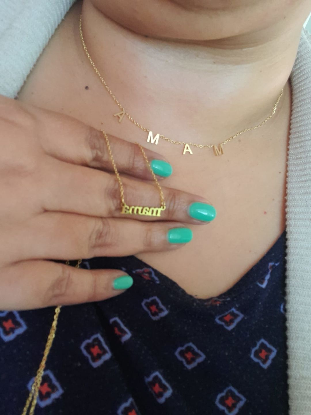 Customer photo review of Mama Original | Gold Plated stainless steel | Necklace