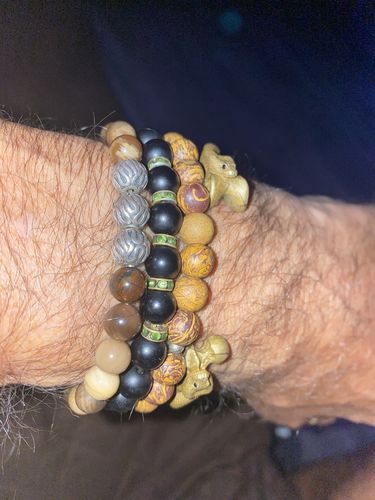 Customer photo review of Brass Double Snake Bracelet