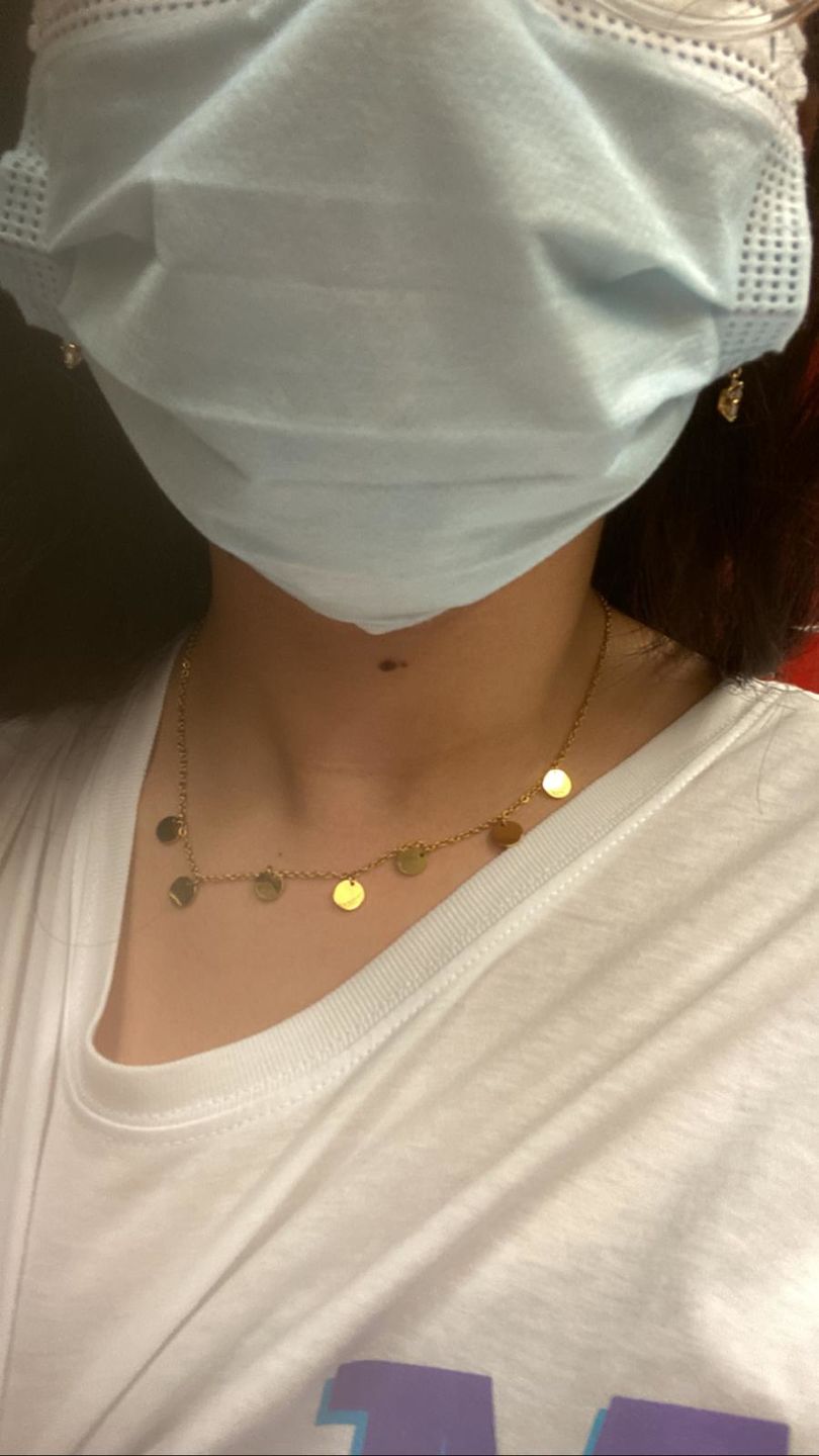 Customer photo review of Plate Halskette | 18K vergoldet