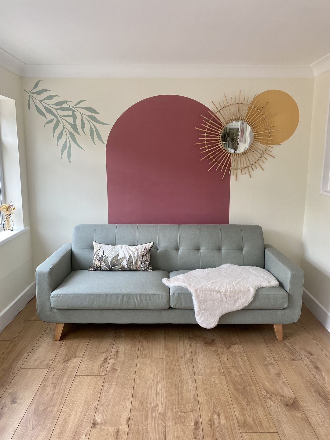Customer photo review of Boho Arch Wall Stencil Kit