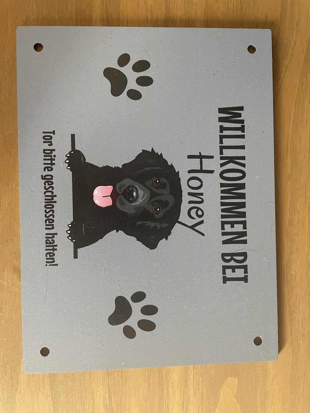 Customer photo review of Spähende Haustiere - Individuelles Türschild