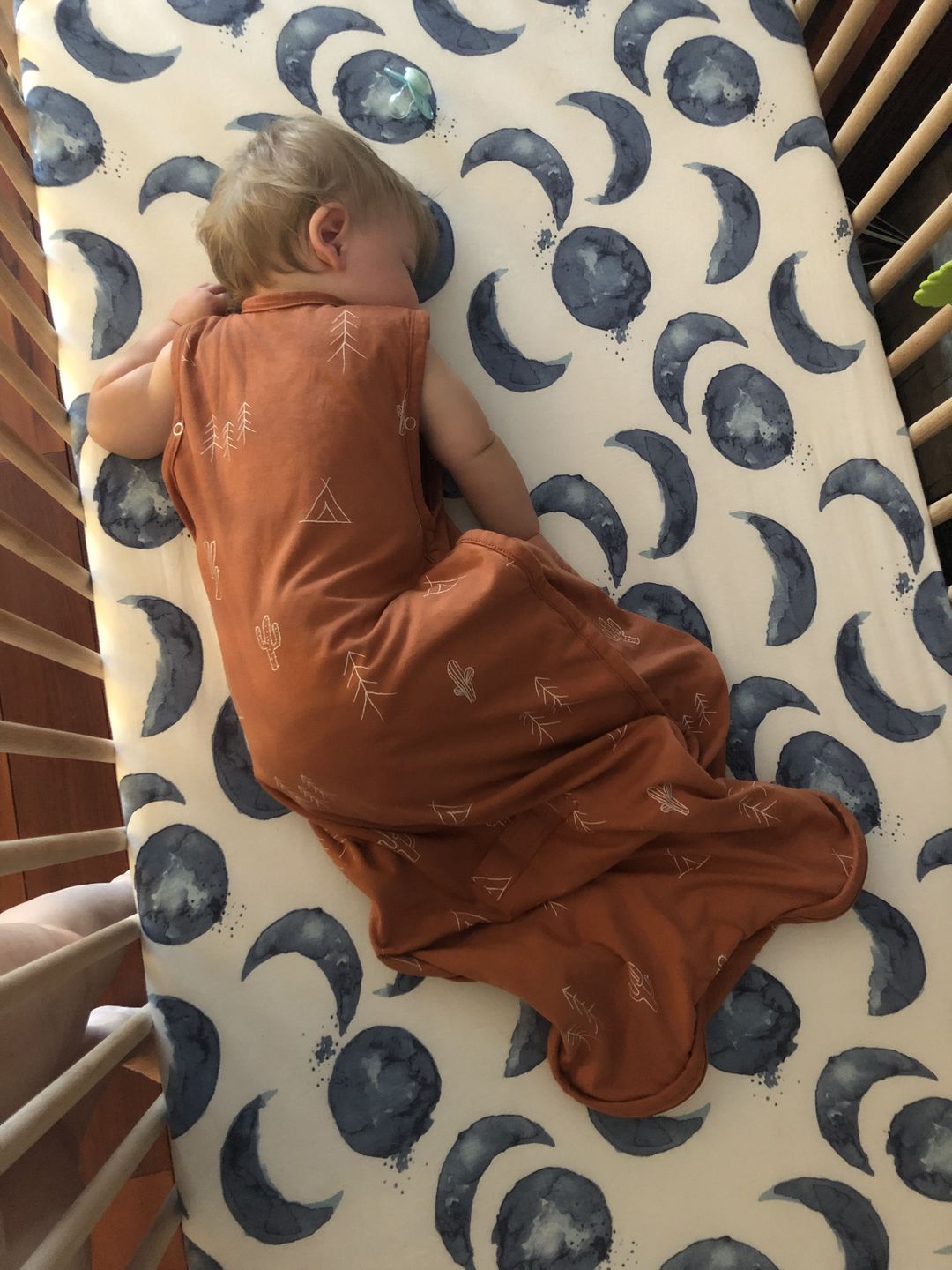 Customer photo review of Ecolino® Adjustable Baby Sleep Bag, Organic Cotton, Universal Size: 2 Months - 2 Years, Desert