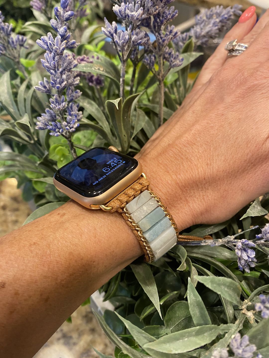Customer photo review of Amazonite Protection Apple Watch Strap