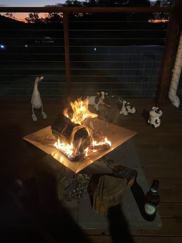 Customer photo review of DK Decorative Outdoor Firepit XL