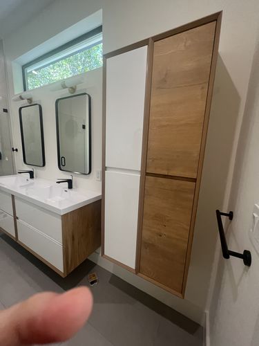 Customer photo review of Sottile Linen Cabinet