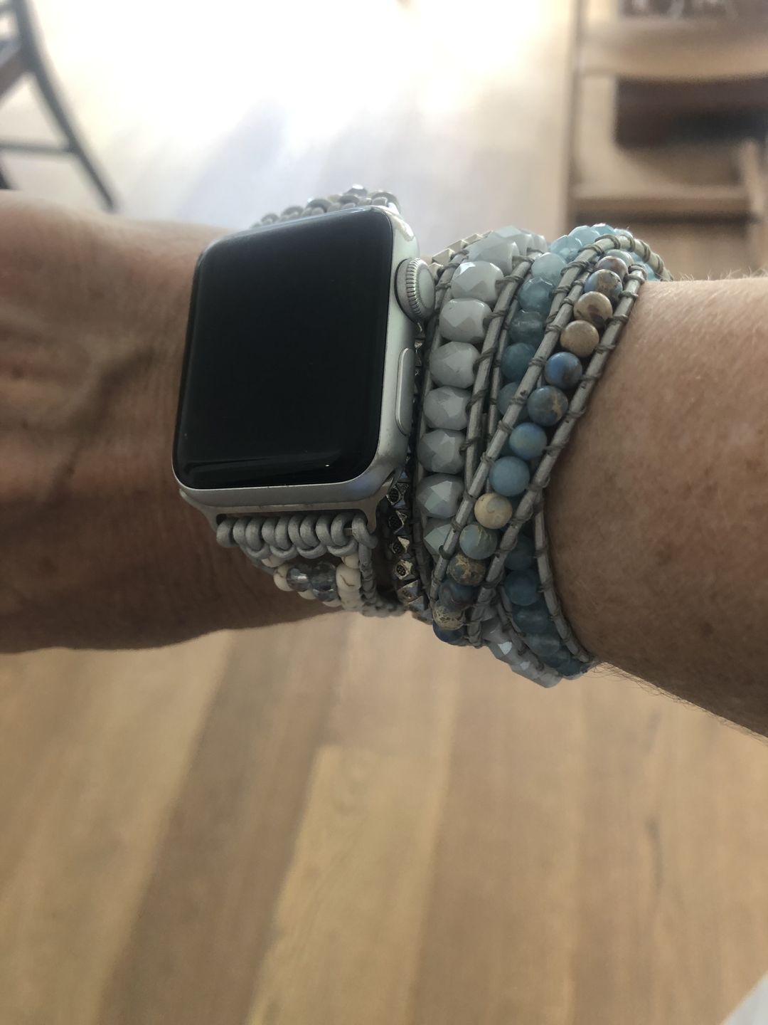 Customer photo review of Healing Topaz Apple Watch Strap