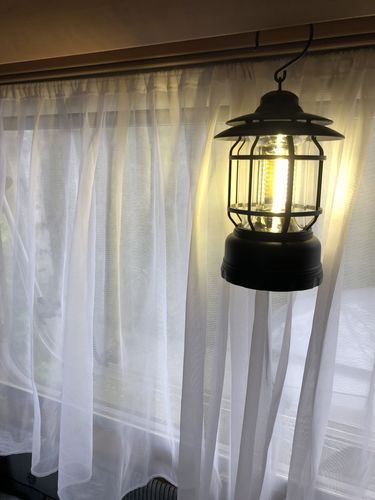 Customer photo review of Bærbar Retro Camping lampe