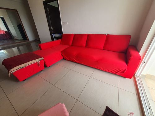 Customer photo review of Sofa Cover Maker's-Solid Sofa Covers