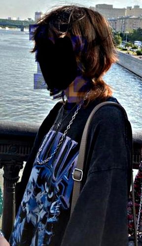 Customer photo review of Harajuku Style Vintage Washed Hunted x Hunter Oversized Tees