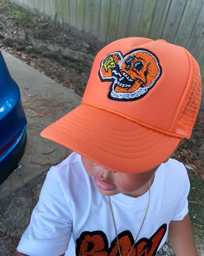 Customer photo review of Kids Ego Trip Bling Hat - Orange