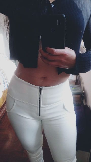 Customer photo review of Melody Warme Leder Leggings