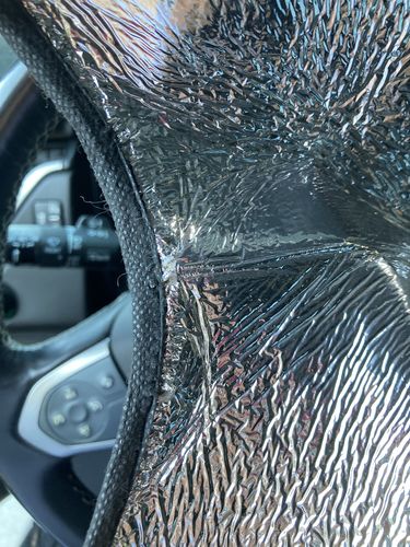 Customer photo review of Black Angry Cartoon Eyes Car Sunshade Funny Custom Car Accessories
