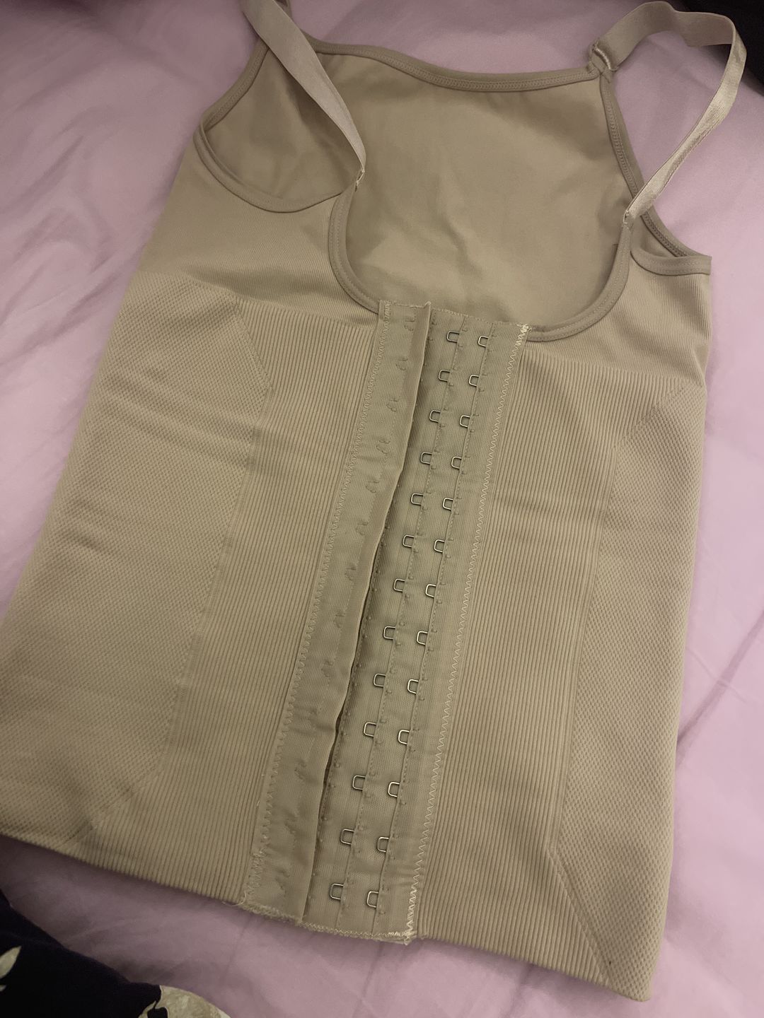 Customer photo review of Microfiber Shoulder Straps Back Support Waist and Abdomen Control Corset
