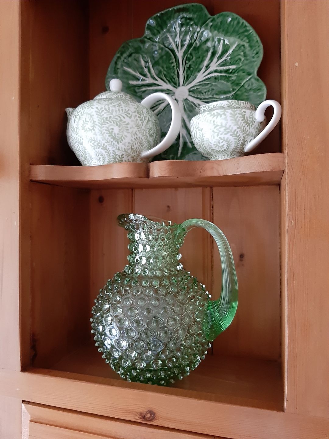 Customer photo review of Light Green Hobnail Jug
