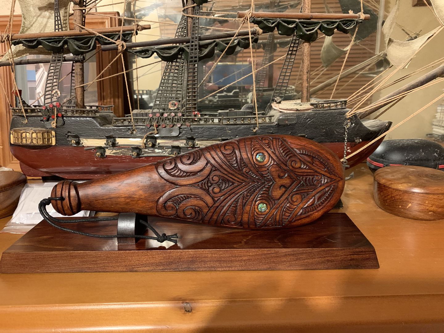 Customer photo review of Mahogany Maori Replica Patu