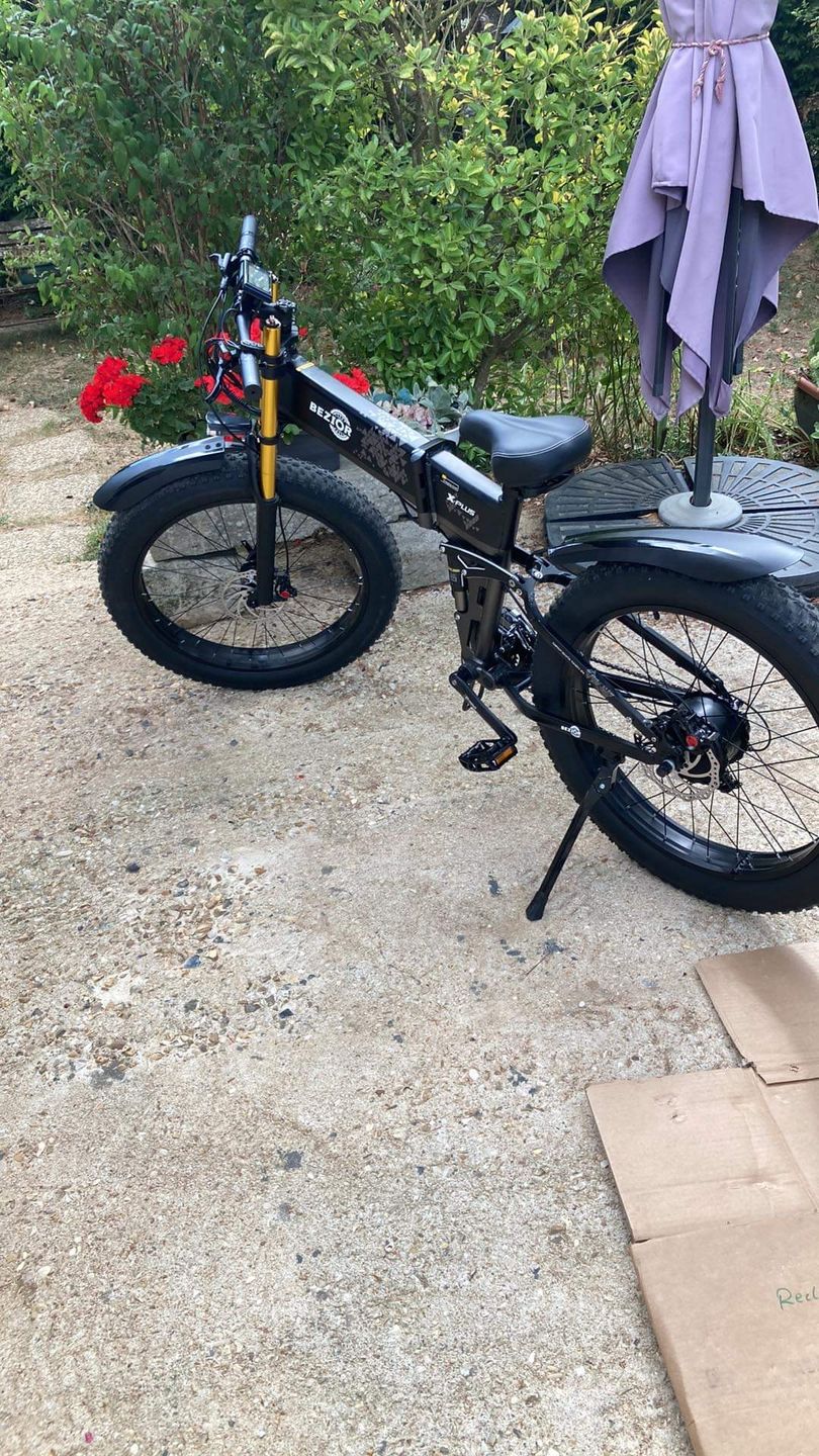 Customer photo review of Bezior X Plus Electric Mountain Folding Bike