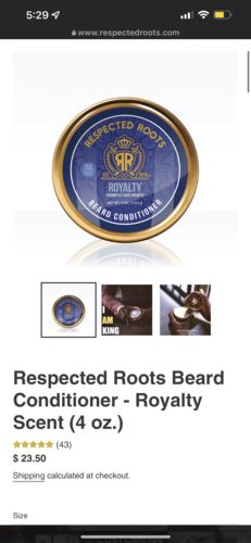 Customer photo review of Respected Roots Beard Conditioner - Royalty Scent (4 oz.)