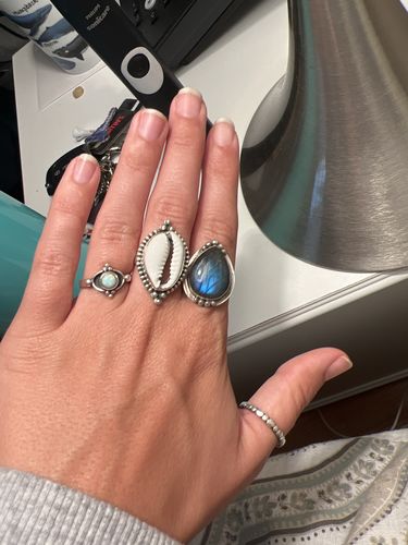 Customer photo review of Cowrie Shell Boho Ring Sterling Silver
