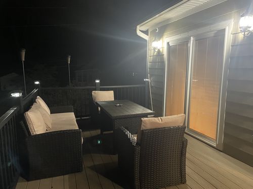 Customer photo review of 6 Pieces Outdoor Sectional Dining Set, All Weather Patio Table and Chair Set with Ottoman, Khaki