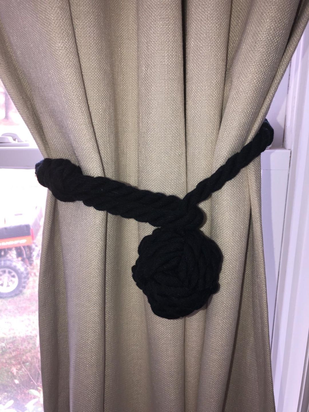 Customer photo review of 1 Pcs Macrame Curtain Tiebacks Clips