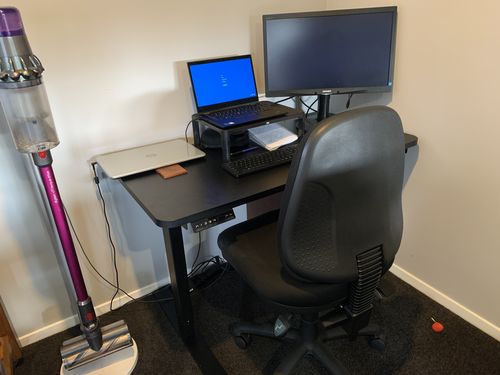 Customer photo review of Evo Electric Standing Height Adjustable  Desk(Free Shipping Nationwide)